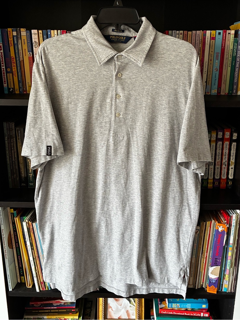 Ralph Lauren Light Gray Heather Golf Polo Shirt Large